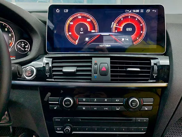 Radiola RDL-1243/1263 Штатный монитор 12.3" для BMW X3 (F25), X4 (F26) 2010-2018 CIC/NBT на Android 13, 8ГБ, 4G