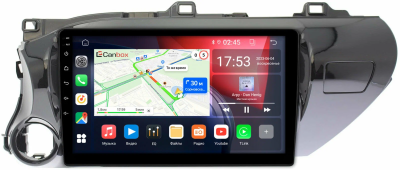Штатная магнитола Toyota Hilux 8 2015-2024 (руль слева) Canbox Logic-i3 5738-1056 на Android 11 (4G-SIM, 6/128, DSP, 360, QLed) (для любой комплектации)