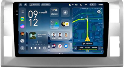Штатное головное устройство Teyes CC4 Pro 2K 12/256 10.36 дюймов RM-10-1129 для Toyota Estima 3 2006-2016, Previa 3 (XR50) 2006-2019 (серебристая, правый руль) на Android 13 (4G-SIM, DSP, QLed, AI)