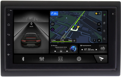 Магнитола в штатное место 2 din Mazda универсальная Canbox L-Line 4476-RP-MZUN-349 на Android 10 (4G-SIM, 3/32, TS18, DSP, QLed)