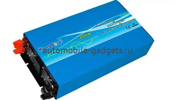 Преобразователь напряжения KongSolar KPC12/2000 с функцией зарядки (ИБП, реальный синус)