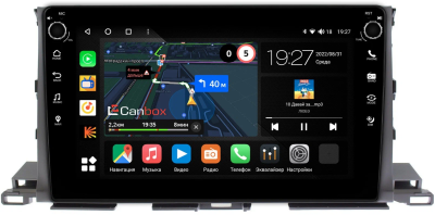 Штатная магнитола Toyota Highlander 3 (U50) 2013-2019 Canbox M-Line 7805-1035 на Android 10 (4G-SIM, 2/32, DSP, QLed) С крутилками