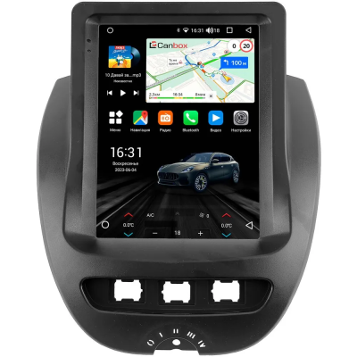 Штатное головное устройство Peugeot 107 2005-2014 Canbox M-Line (Tesla style) 9.7 дюймов 4/64 5622-1312-100 на Android 10 (4G-SIM, DSP, QLed)