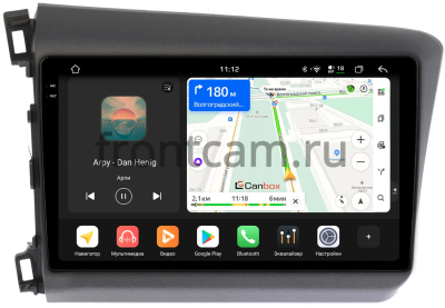 Штатная магнитола Honda Civic 9 4D 2011-2015 (левый руль, седан) Canbox PRO-Line 2K 4254-9166 на Android 13 (4G-SIM, 12/256, DSP, QLed)