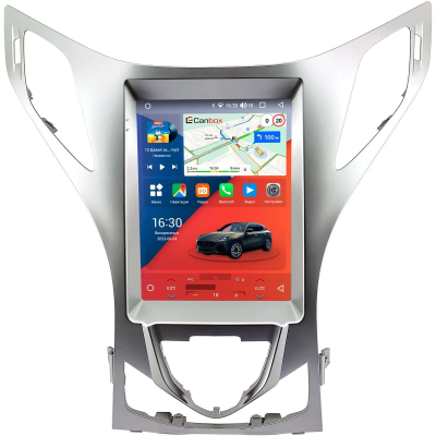 Штатное головное устройство Hyundai Grandeur 5, Azera 2 2011-2016 (серебряная) Canbox PRO-Line (Tesla style) 9.7 дюймов 12/256 7884-1312-117 на Android 13 (4G-SIM, DSP, QLed)