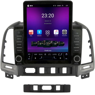 Штатная магнитола Hyundai Santa Fe 2 2005-2012 Canbox GT095-9052 на Android 10 (QLed, 2/32, DSP, CarPlay)
