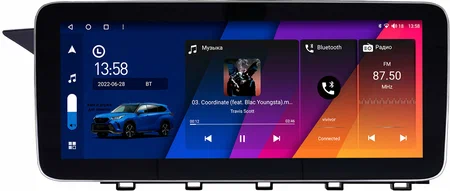 Mercedes-Benz GLK (x204) 2008-2012 12.3 дюйма Canbox H-Line 7861-0650 на Android 10 (4G-SIM, 4/64, DSP, QLed) Mercedes Style