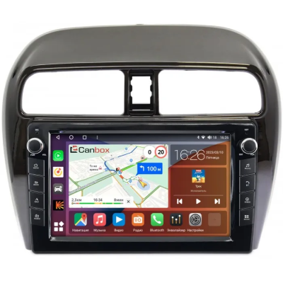 Штатная магнитола Canbox H-Line 7822-9-129 для Mitsubishi Mirage 6 2012-2024 на Android 10 (4G-SIM, 4/32, DSP, IPS) С крутилками