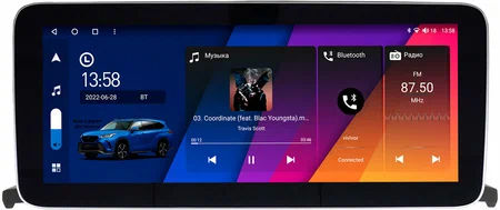 Штатная магнитола BMW 1 (F20, F21) 2011-2019 12.3 дюйма Canbox M-Line 7712-2109 на Android 10 (4G-SIM, 2/32, DSP, QLed) Mercedes Style