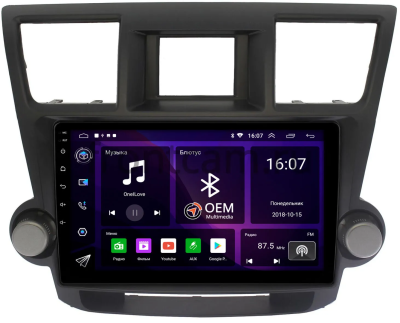 Штатная магнитола Canbox RS10-1087 для Toyota Highlander (U40) 2007-2013 (тип 2) на Android 10 (IPS, DSP, CarPlay)