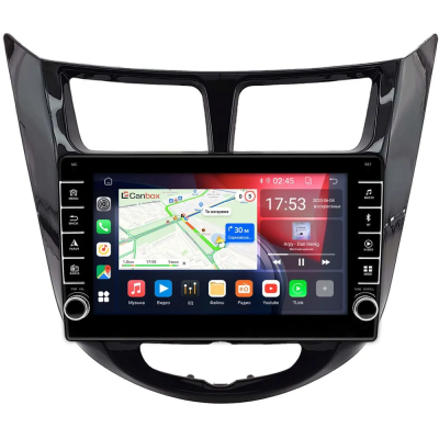 Штатная магнитола Hyundai Solaris, Accent 4 2010-2019 (черная, глянцевая) Canbox BGT9-0093 2/32 на Android 10 (IPS, DSP, CarPlay)