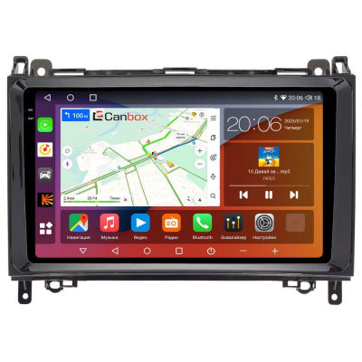 Штатная магнитола Mercedes A-klasse (W169), B-klasse (W245), Vito 2 (W639), Vito 3 (W447), Viano (W639) 2006-2018 (глянцевая) Canbox EVO 2K 5815-9148 на Android 14 (4G-SIM, 6/128, DSP, QLed, AI, 360)