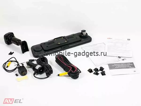 AVS0587DVR (Original mount) Потоковое зеркало заднего вида с монитором 9.7" и двухканальным видеорегистратором
