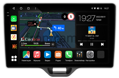 Штатная магнитола Toyota Yaris 4, Yaris Cross 2020-2024 (левый руль) Canbox M-Line 2K 4178-10-552 на Android 10 (4G-SIM, 4/64, DSP, QLed)