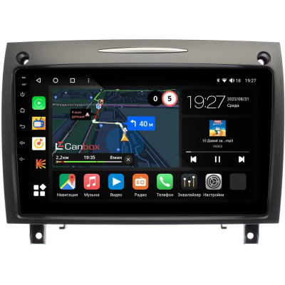 Штатная магнитола Canbox M-Line 4544-9-BE045N для Mercedes-Benz SLK (r171) 2004-2011 на Android 10 (4G-SIM, 2/32, DSP, QLed)