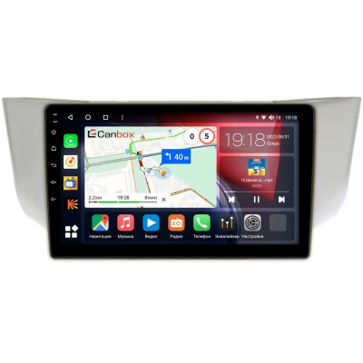Штатная магнитола Lexus RX 300, RX 330, RX 350, RX 400h 2003-2009 Canbox EVO 5810-9161 на Android 14 (4G-SIM, 4/64, DSP, QLed, AI, 360)