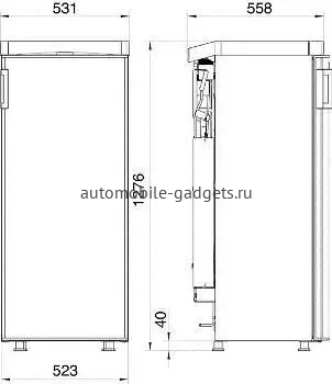 Бесшумный абсорбционный холодильник Dometic RGE 3000
