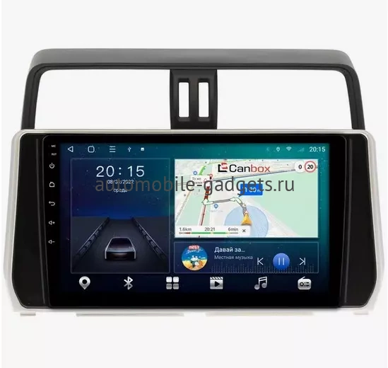 Штатная магнитола Toyota Land Cruiser Prado 150 2017-2024 (серебряная) Canbox L-Line 4170-1038 на Android 10 (4G-SIM, 2/32, TS18, DSP, QLed) (для авто без 4 камер)