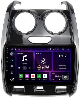 Штатная магнитола Canbox RS9-RE046N для Renault Duster 2015-2021 (глянцевая) 1.5/32 Android 10 (IPS, DSP, CarPlay)