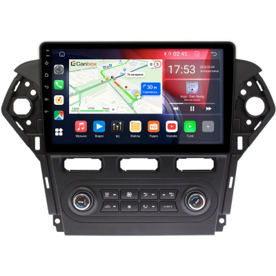 Штатная магнитола Ford Mondeo 4 2010-2014 (черная, Тип 1) Canbox RS10-1018 1.5/32 встроенный климат на Android 10 (IPS, DSP, CarPlay)