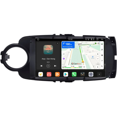 Штатная магнитола Canbox PRO-Line 2K 4254-9-0635 для Toyota Vitz 3 (XP130), Yaris 3 2010-2017 (правый и левый руль, черная) на Android 13 (4G-SIM, 12/256, DSP, QLed)