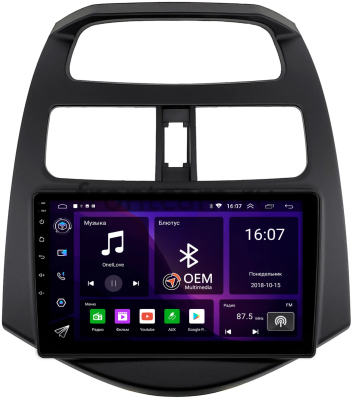 Штатная магнитола Chevrolet Spark 2009-2016, Spark 3 (M300) 2020-2024 (матовая) Canbox RS9-180 1.5/32 Android 10 (IPS, DSP, CarPlay)