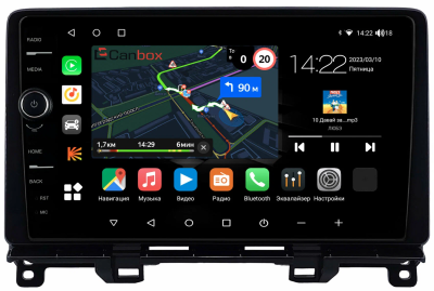 Штатная магнитола Honda Jazz 4 2020-2024 Canbox M-Line 7841-9-0363 на Android 10 (4G-SIM, 4/64, DSP, QLed)