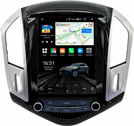 Штатное головное устройство Chevrolet Cruze 2012-2016 (черно-серая, глянцевая) Canbox M-Line (Tesla style) 9.7 дюймов 2/32 5620-1312-182 на Android 10 (4G-SIM, DSP, QLed)