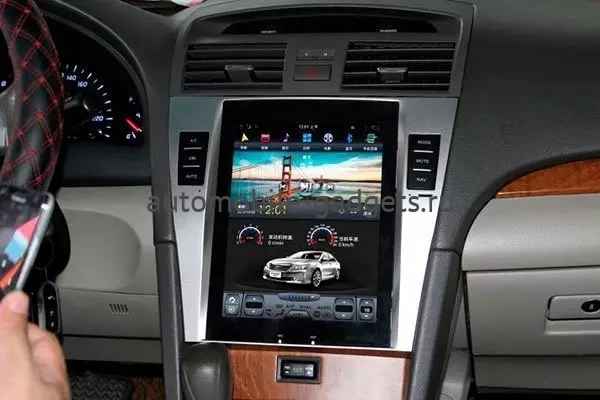 Carmedia FC-1033-32-DSP ("Тесла-стиль") штатная магнитола для Toyota Camry v40 (2006-2011) на Android 9.0 c 4GB, DSP