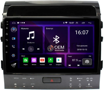Штатная магнитола Toyota Land Cruiser 200 2007-2009 для авто с Navi (Тип C) Canbox RS10-1201 1.5/32 на Android 10 (IPS, DSP, CarPlay)