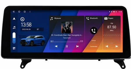 Штатная магнитола BMW X5 (E70), X6 (E71) 2007-2014 12.3 дюйма Canbox M-Line 7811-0161 на Android 10 (4G-SIM, 2/32, DSP, QLed) BMW Style