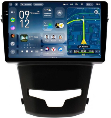 Штатное головное устройство SsangYong Actyon 2, Korando 3 2013-2024 Teyes CC4 Pro 2K 12/256 9.5 дюймов RM-9183 на Android 13 (4G-SIM, DSP, QLed, AI)