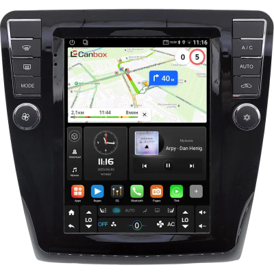 Штатное головное устройство Skoda Superb 2 (B6) 2008-2015 Canbox M-Line (Tesla style) 9.7 дюймов 4/64 5622-1312-144 на Android 10 (4G-SIM, DSP, QLed)