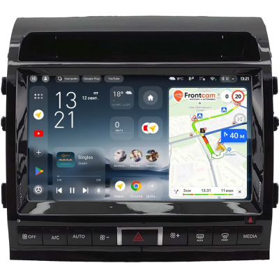 Штатное головное устройство Toyota Land Cruiser 200 2013-2015 (Тип B, глянцевая) Teyes CC4 Pro 2K 12/256 10.36 дюймов RM-10-2146 на Android 13 (4G-SIM, DSP, QLed, AI)