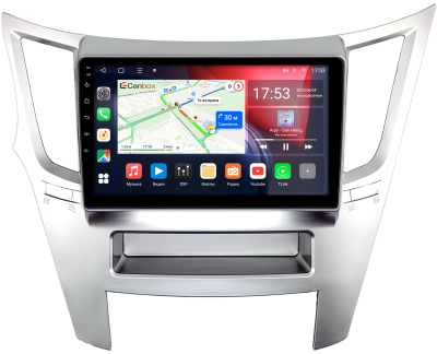 Штатная магнитола Subaru Legacy 5, Outback 4 2009-2014 (серебро, левый руль) Canbox L-Line 4169-9-0870 на Android 10 (4G-SIM, 2/32, TS18, DSP, QLed)