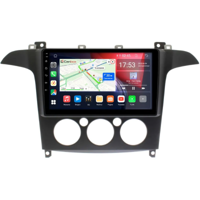 Штатная магнитола Ford S-Max, Galaxy 2 2006-2015 (авто без климат-контроля) Canbox RS9-FR098N 1.5/32 Android 10 (IPS, DSP, CarPlay)