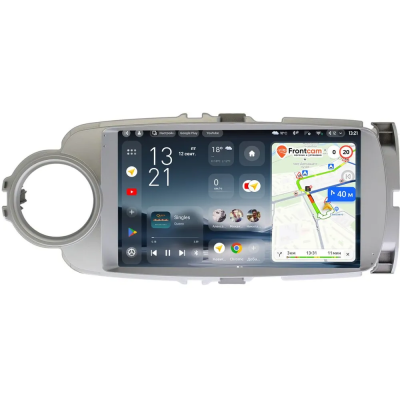 Штатное головное устройство Teyes CC4 Pro 2K 8/128 9.5 дюймов RM-9245 для Toyota Vitz 3 (XP130), Yaris 3 2010-2017 (правый и левый руль, серая) на Android 13 (4G-SIM, DSP, QLed, AI)