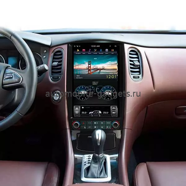 Carmedia ZF-1250-GE ("Тесла-стиль") штатная магнитола для Infiniti EX 25, QX50 (2013-2018) на Android 13 c 8GB, DSP, 4G