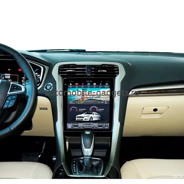 Carmedia ZF-1201A-Q6 ("Тесла-Стиль") магнитола 12.1" для Ford Mondeo 5 2014-2019 (климат, без SYNC) на Android 11, 8GB, DSP, 4G