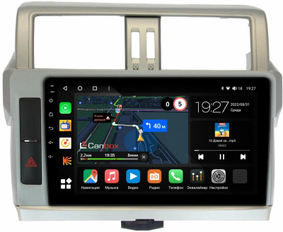 Toyota Land Cruiser Prado 150 2013-2017 (Тип 1) Canbox M-Line 4543-1057 на Android 10 (4G-SIM, 2/32, DSP, QLed)