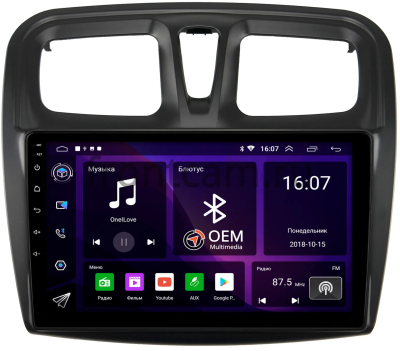 Renault Logan 2, Sandero 2 (Stepway) 2012-2022 (10 дюймов) Canbox RS10-1090 1.5/32 Android 10 (IPS, DSP, CarPlay)