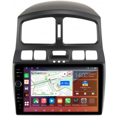 Штатная магнитола Hyundai Santa Fe 2000-2006, Santa Fe (Classic) 2007-2013 Canbox H-Line 7843-9-223 на Android 10 (4G-SIM, 4/64, DSP, QLed)