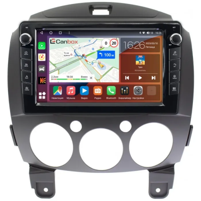 Штатная магнитола Mazda Demio 3 (DE), 2 (DE/DE2) 2007-2014 Canbox H-Line 7824-9031 на Android 10 (4G-SIM, 6/128, DSP, IPS) С крутилками