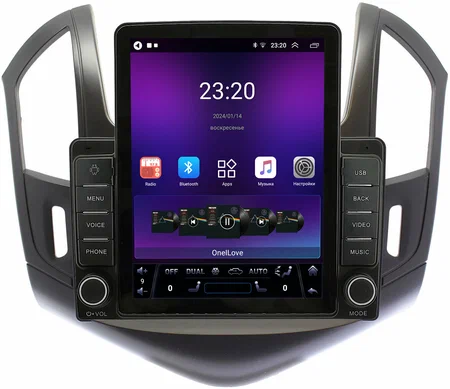 Штатная магнитола Chevrolet Cruze 2012-2016 (черная, матовая) OEM GT095-9-240 на Android 10 (2/16, DSP, Tesla)