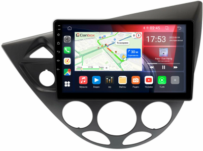 Штатная магнитола Canbox Logic-i3 5721-9-1716 для Ford Focus 1998-2005 (черная) на Android 11 (4G-SIM, 4/64, DSP, 360, QLed)