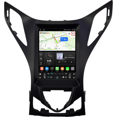 Штатное головное устройство Hyundai Grandeur 5, Azera 2 2011-2016 (черная) Canbox (Tesla style) 9.7 дюймов 4/64 GTR096-1312-105 на Android 10 (QLed, DSP, CarPlay)