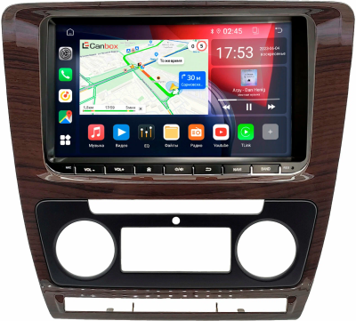 Skoda Octavia A5 2004-2013 (под дерево) Canbox RS-9001-RP-11-352-396 на 1.5/32 Android 10 (9 дюймов) (IPS, DSP, CarPlay)