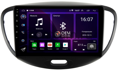 Штатная магнитола Hyundai i10 2007-2013 Canbox RS9-143 1.5/32 Android 10 (IPS, DSP, CarPlay)
