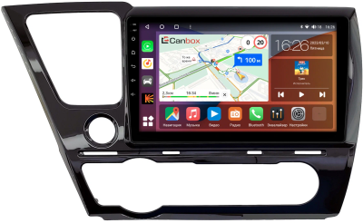 Штатная магнитола Canbox H-Line 4166-9-0131 для Honda Civic 9 4D 2013-2017 (глянцевая, левый руль, седан) на Android 10 (4G-SIM, 4/32, DSP, QLed)
