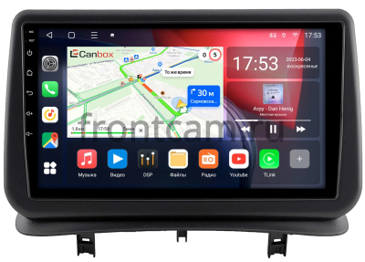 Штатная магнитола Renault Clio 3 2005-2014 Canbox L-Line 4296-9-1406 на Android 10 (4G-SIM, 6/128, TS18, DSP, QLed)